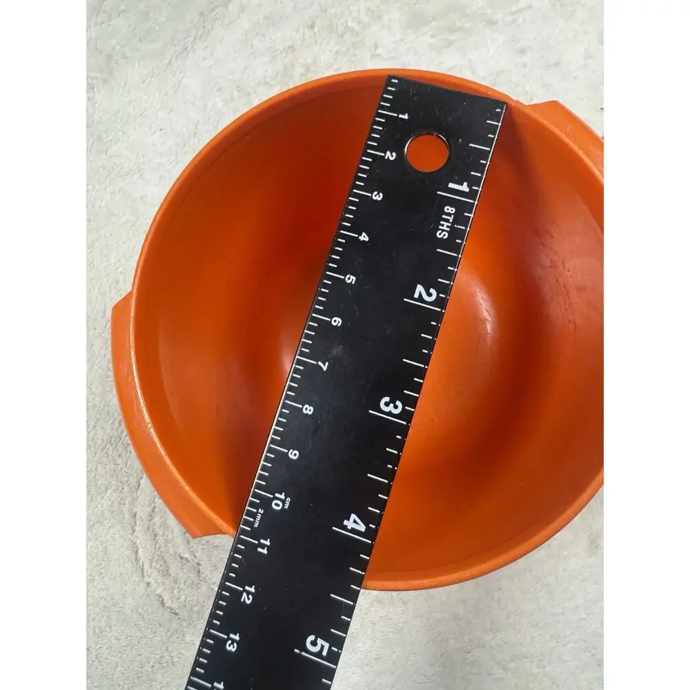 Vintage Tupperware Servalier Bowl 886-21 Harvest Orange Round Storage Bowl